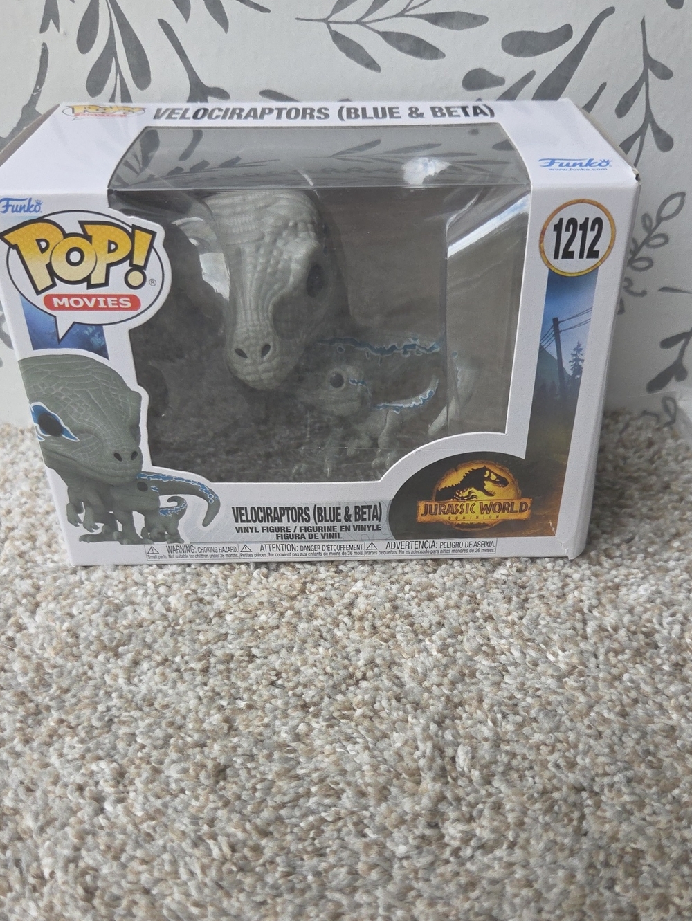 Funko Pop! Jurassic World Velociraptors - Gray with Blue Accents #1212